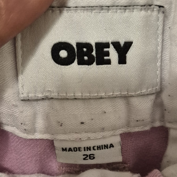 Obey Light Pink Pants - Picture 2 of 7
